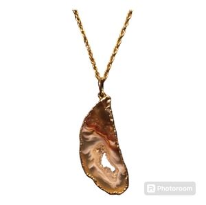 Natural Geode Slice Necklace